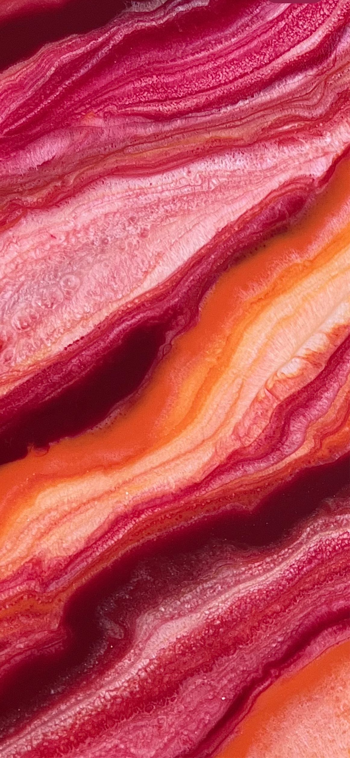 OROLOGIO MARMO ROSSO E ARANCIONE